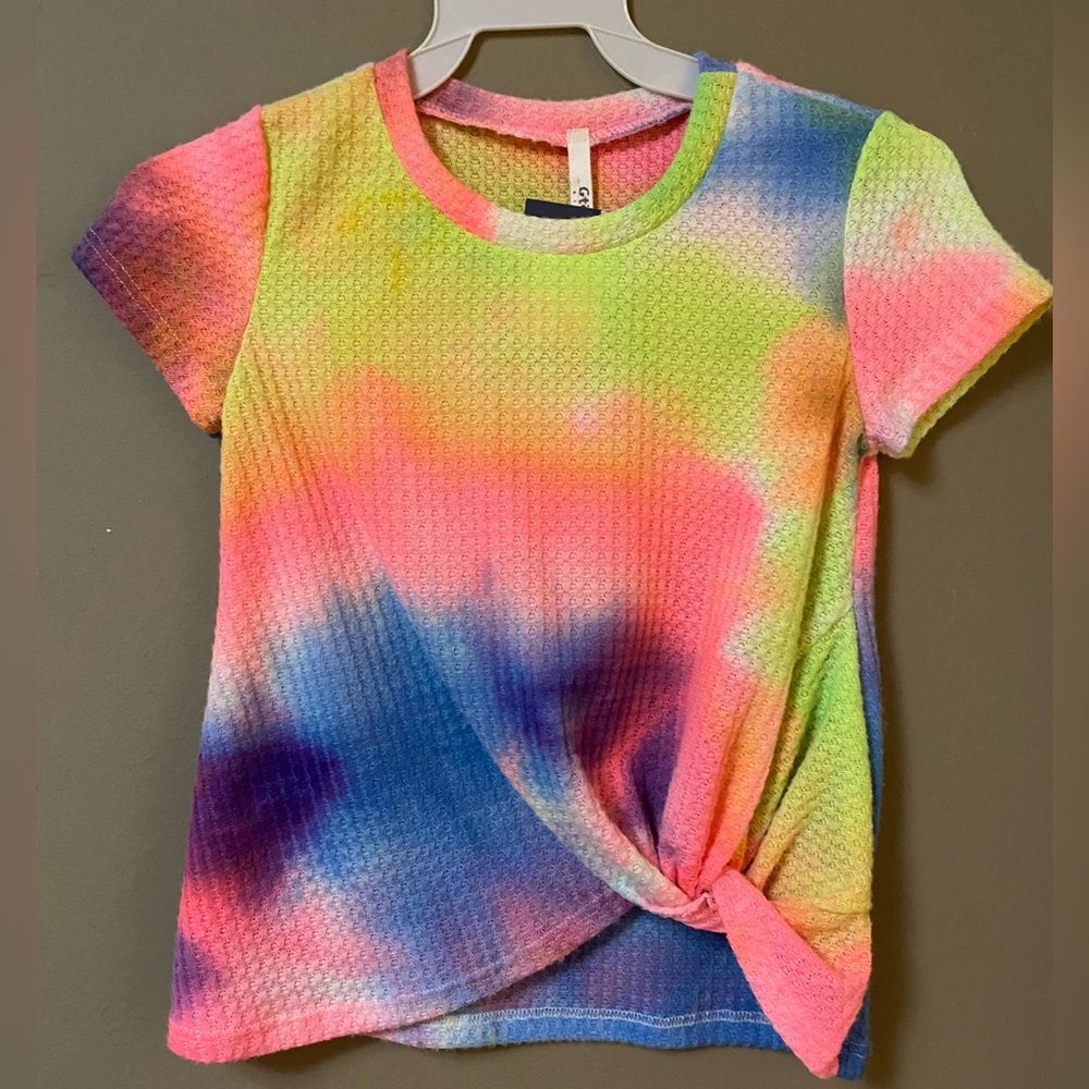 GTOG Girls Tie Dye Top XS Age 4-6 Pink, Purple, Blue, Green, & Orange NWT XS